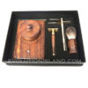 Damascus Style Brown Shaving Set with Gift Box