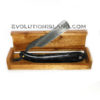 Damascus Steel Straight Razor with Buffalo Horn Black handle