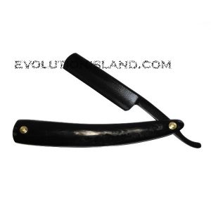 Carbon Steel Straight Razor with Buffalo Horn black handle