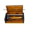 DE Safety Razor handmade with Brown Olive Wood handle
